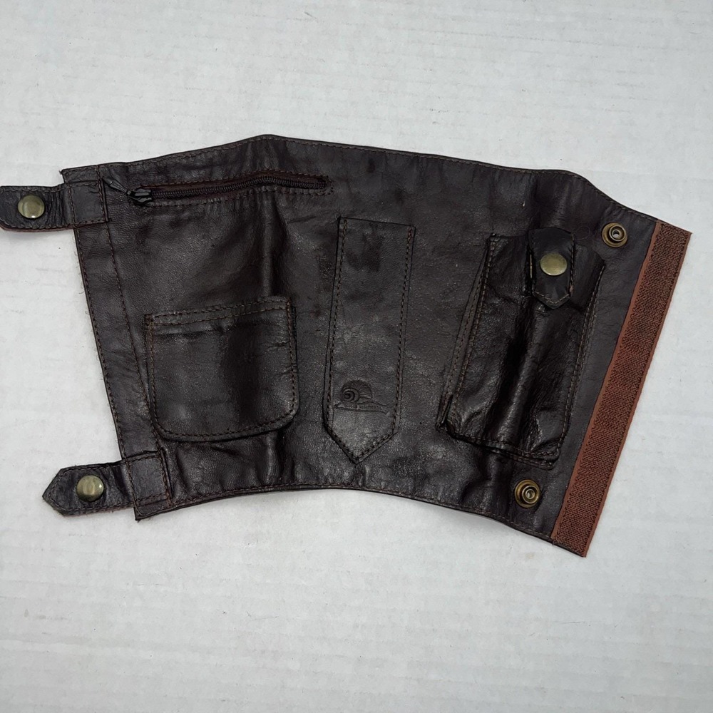 Vintage El Potro Leather Travel Arm Wrap Organizer Made in‎ Spain Brown